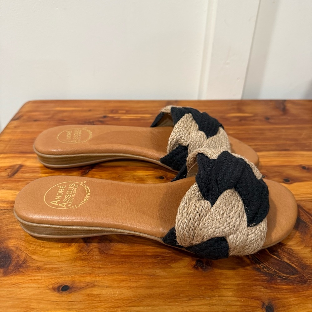 André Assous Nahala Knotted Raffia Featherweights™ Sandals - Picture 2 of 7